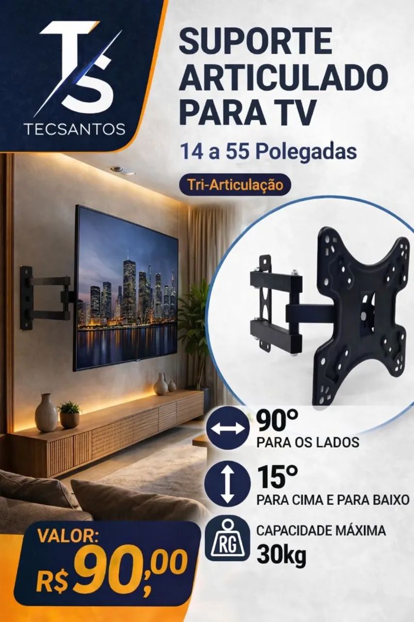 Suporte Articulado para tv 14 a 55 Polegadas 