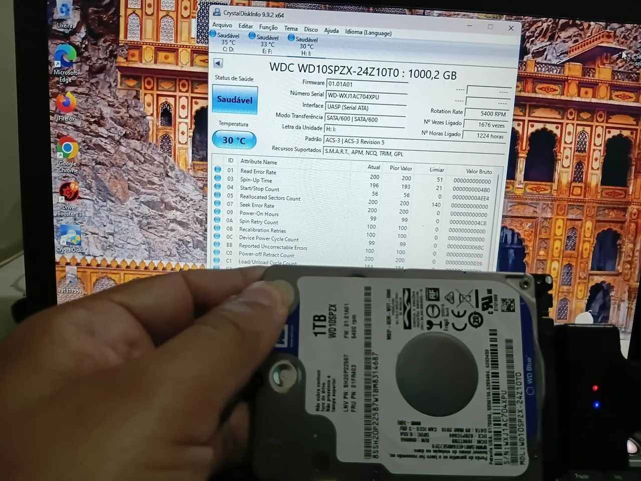 Hd 1TB slim funcionando perfeitamente  - Foto 3