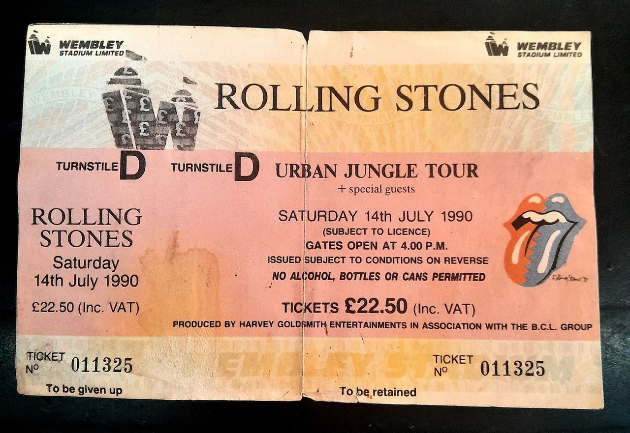 INGRESSO RARO DO SHOW DOS ROLLING STONES - Hobbies e coleções