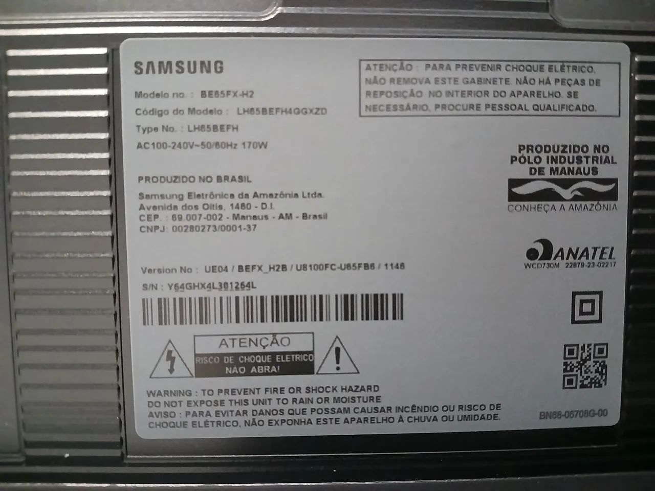 TV SAMSUNG 65 POLEGADAS TELA TRINCADA SEM USO - Foto 2