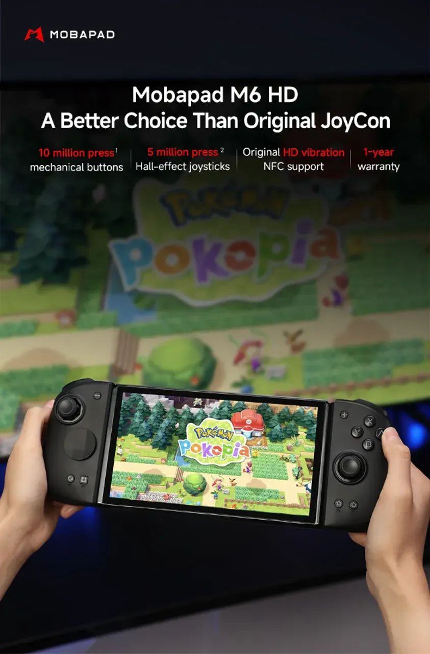Joy-Cons MOBAPAD M6 HD Hall Effect NFC Amiibo para Nintendo Switch OLED Profissional