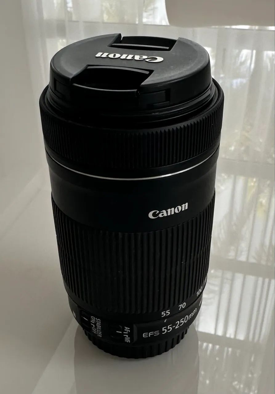 Câmera DSLR Canon EOS Rebel T7 + 2 Lentes Teleobjetivas Image Stabilizer - Foto 4