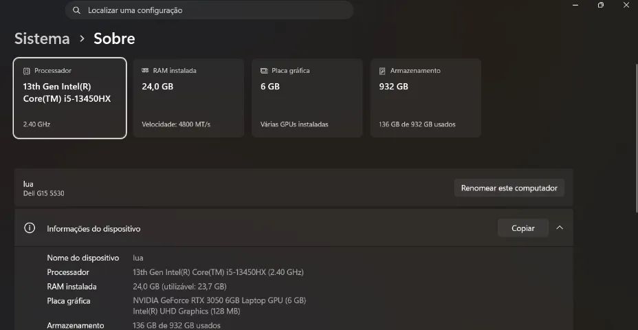 notebook Dell G15