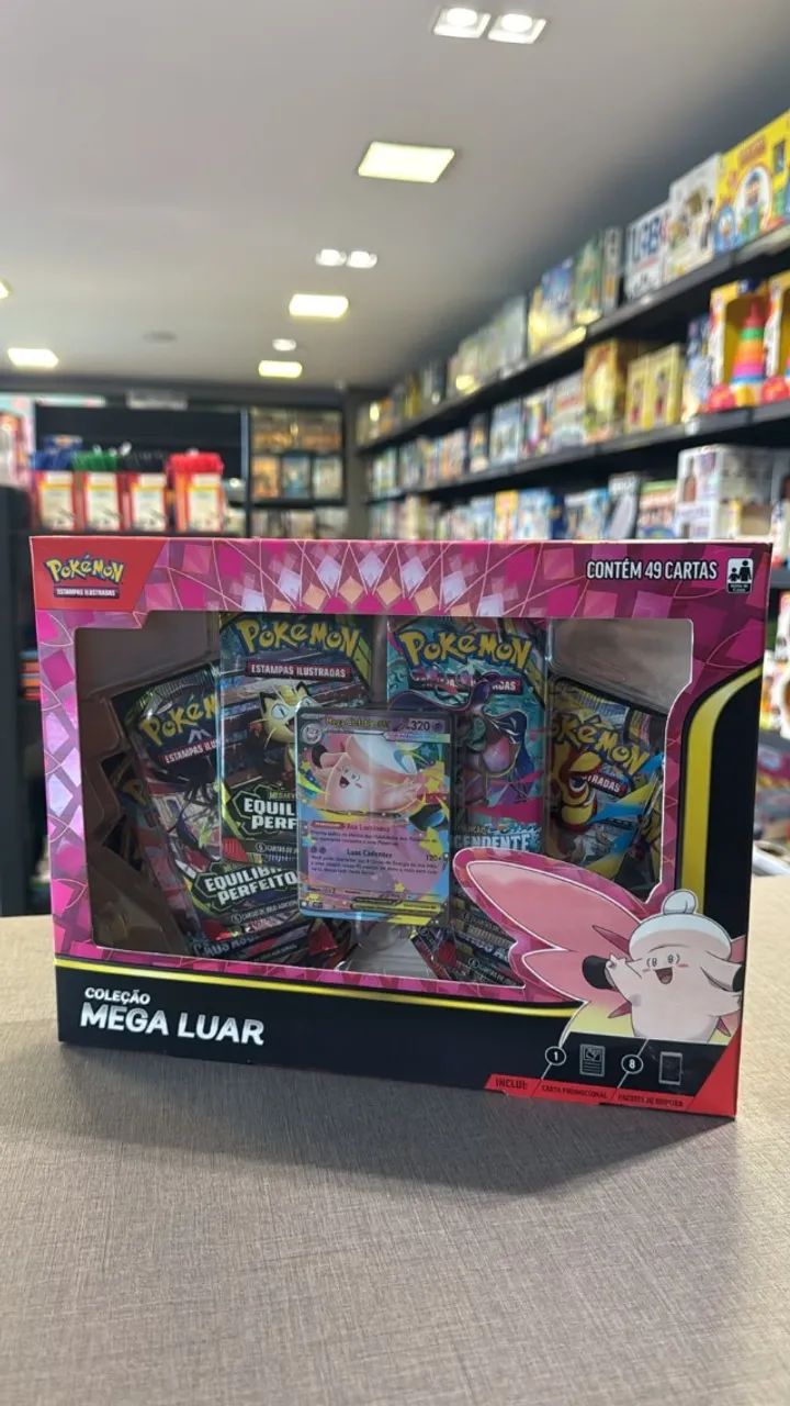 Box Coleção Mega Luar Mega Clefable Ex Pokémon 