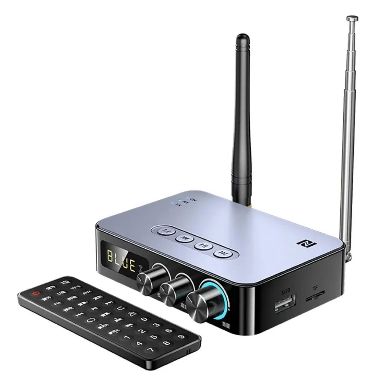 Transmissor receptor de áudio Bluetooth MX9 PRO com FM