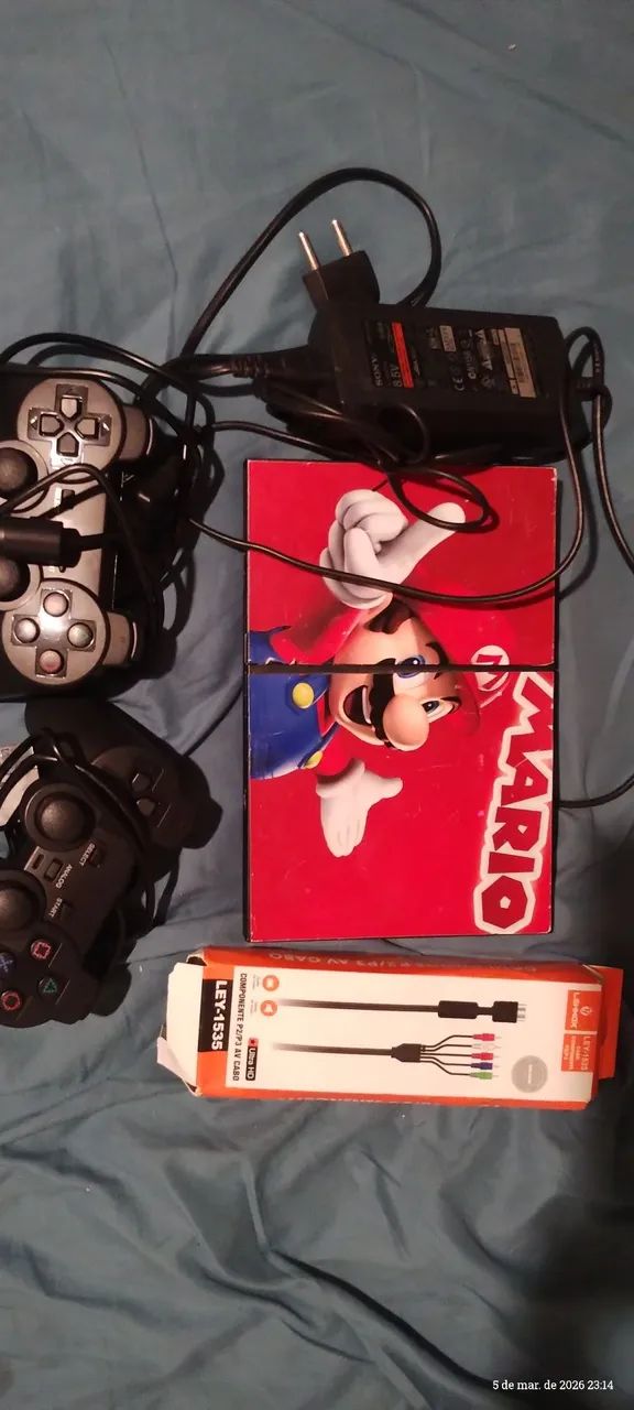 Playstation 2 slim funcionando 