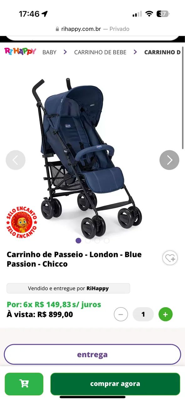 Carrinho de bebê Chicco  - Foto 5