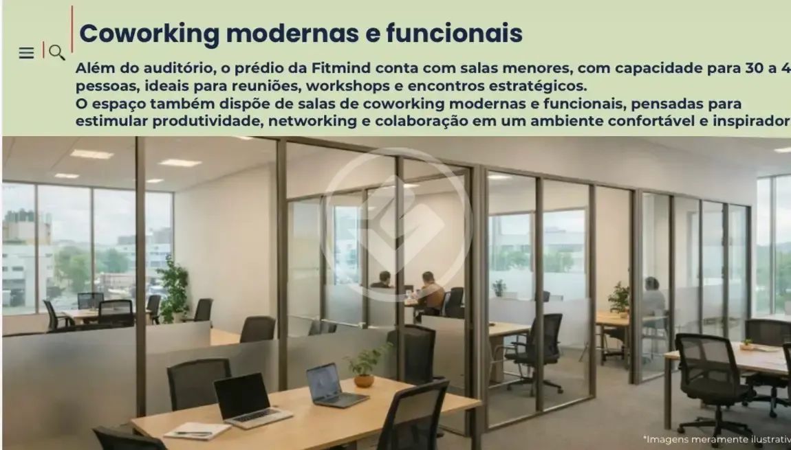 Sala comercial no edifício Fitmind Center, com 25,07m2, banheiro exclusivo. Locação $ 3.20 - Foto 4