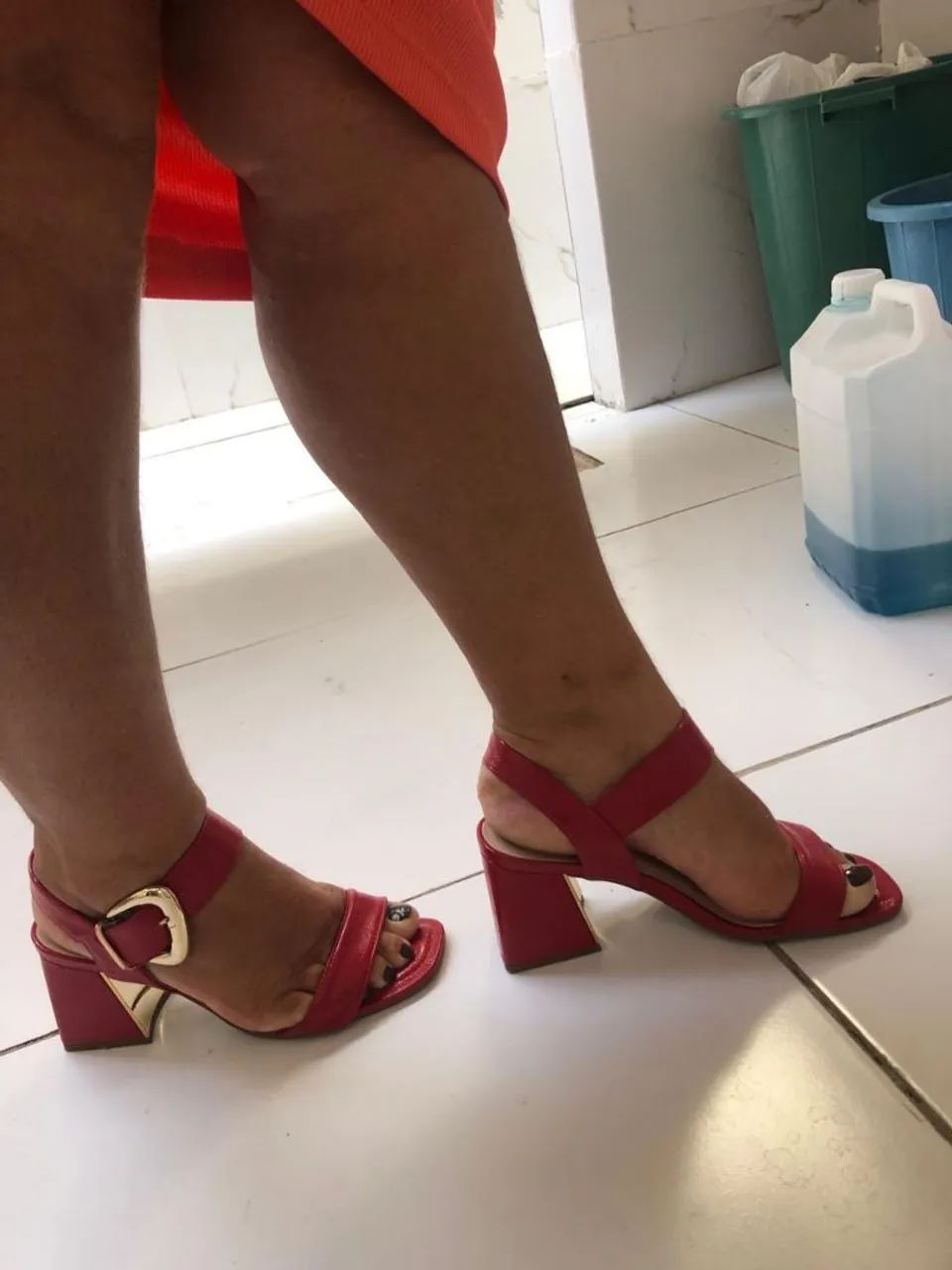 Sandália vermelha 