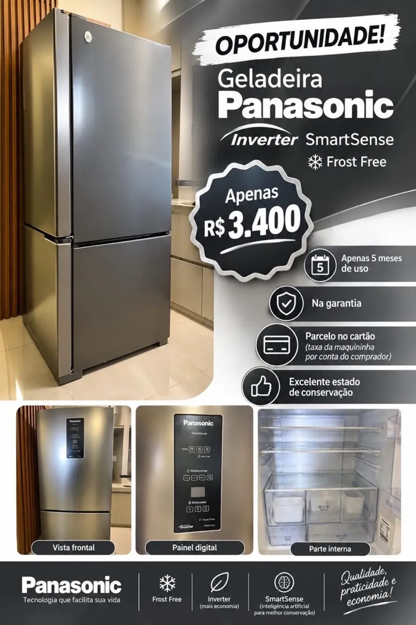 Vendo geladeira Panasonic 