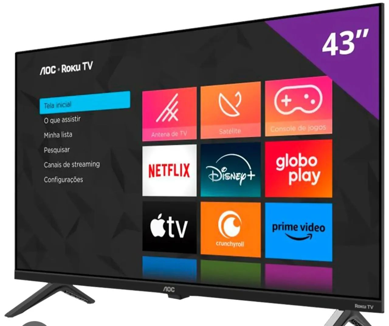 Vendo TV 43 polegadas roku 6 meses de uso