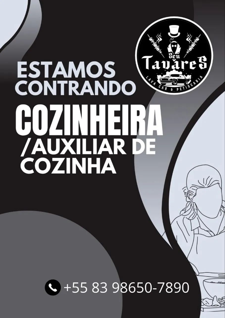 CONTRATA-SE COZINHEIRA,AUX COZINHA