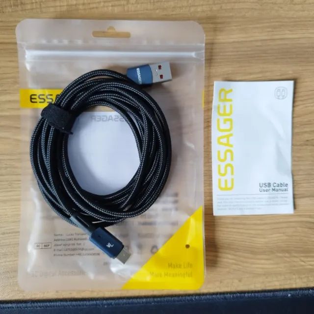 Cabo Essager A7 USB para Tipo C Alta Velocidade 2m - Foto 4