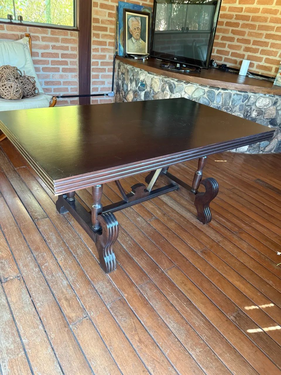 MESA DE MADEIRA MACIÇA - Foto 3