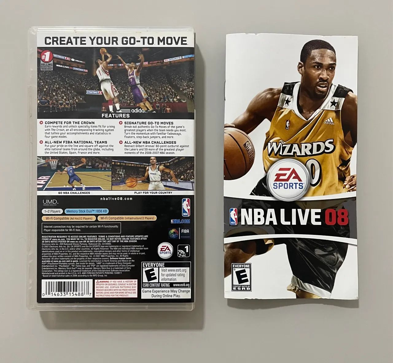 Caixa e manual jogo NBA PSP - Foto 2