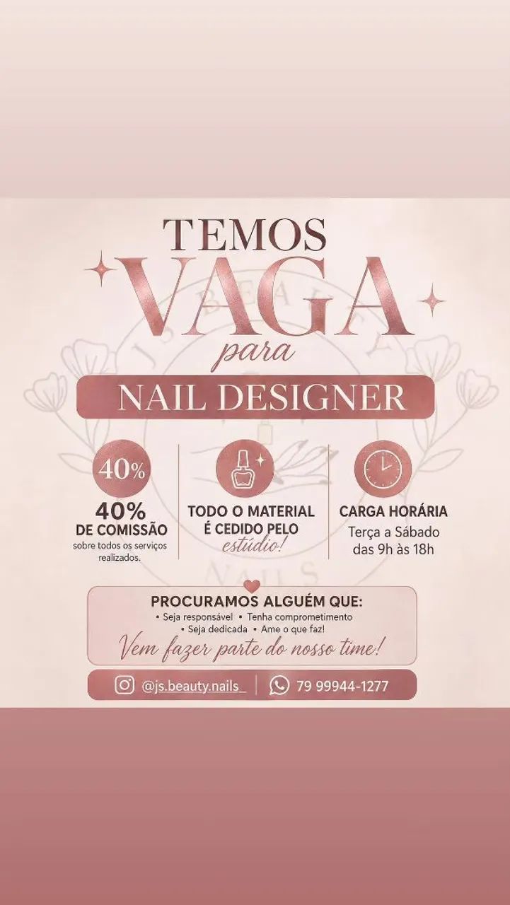 Vaga para Nail designer 