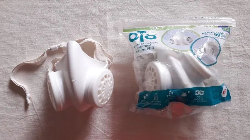 máscara de proteção reutilizável com filtro pff2 OTO