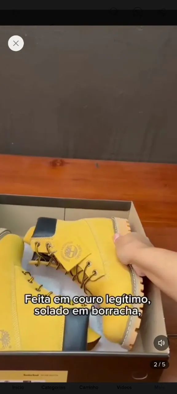 Calçado bota Timberland masculino 