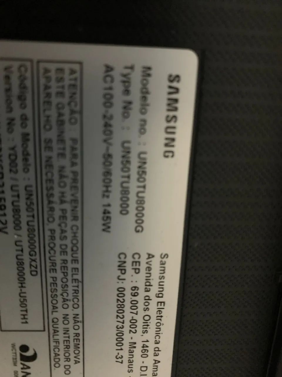 Tv Samsung 4k 50 polegadas smart tv com defeito - Foto 3