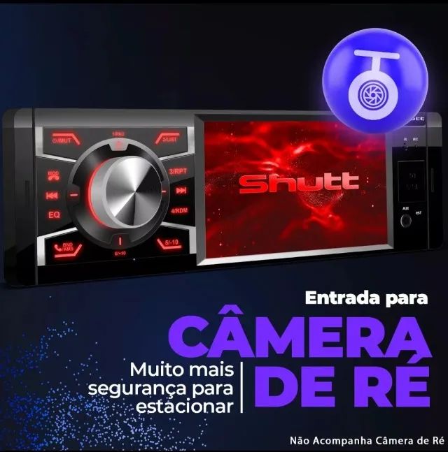 MP5 1 DIN 4" E-TECH TELA 4 POLEGADAS COM CÂMERA DE RÉ - Foto 5