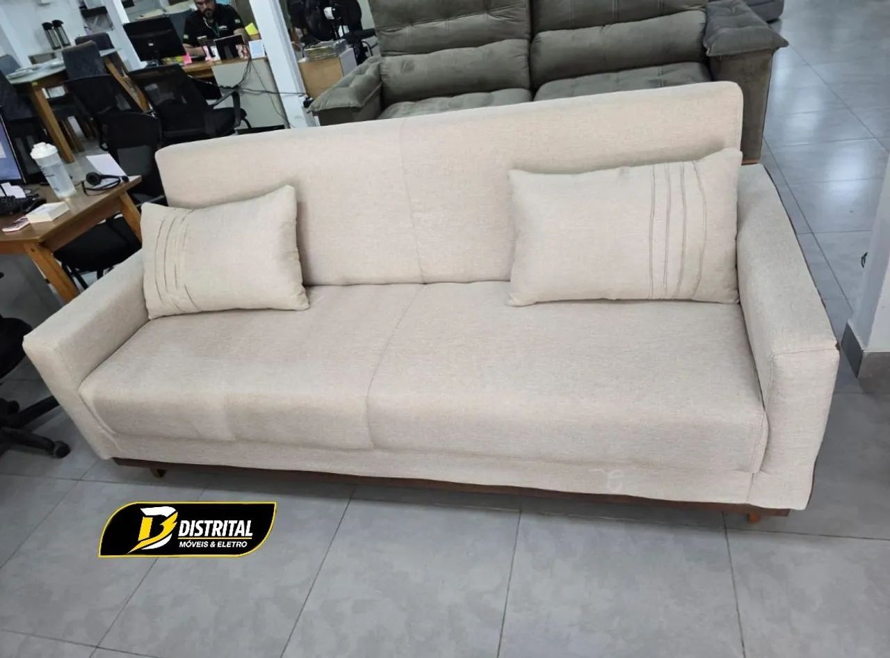 Sofá Cama Esther Matrix 3 Lugares Novo