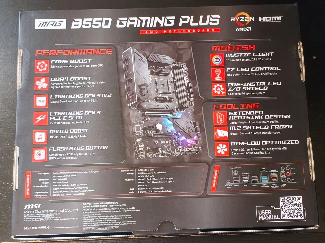 Placa-Mãe (Com Defeito) MSI MPG B550 Gaming Plus  - Foto 3