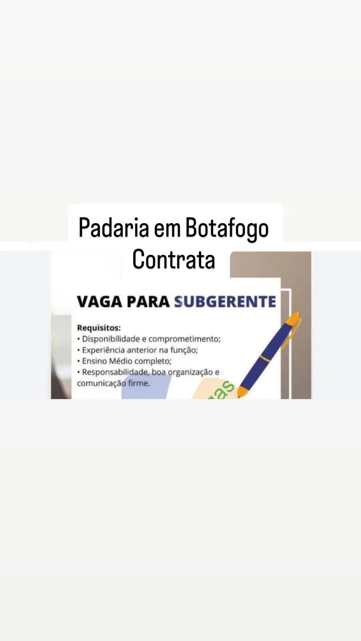 Contrato subgerente de padaria 