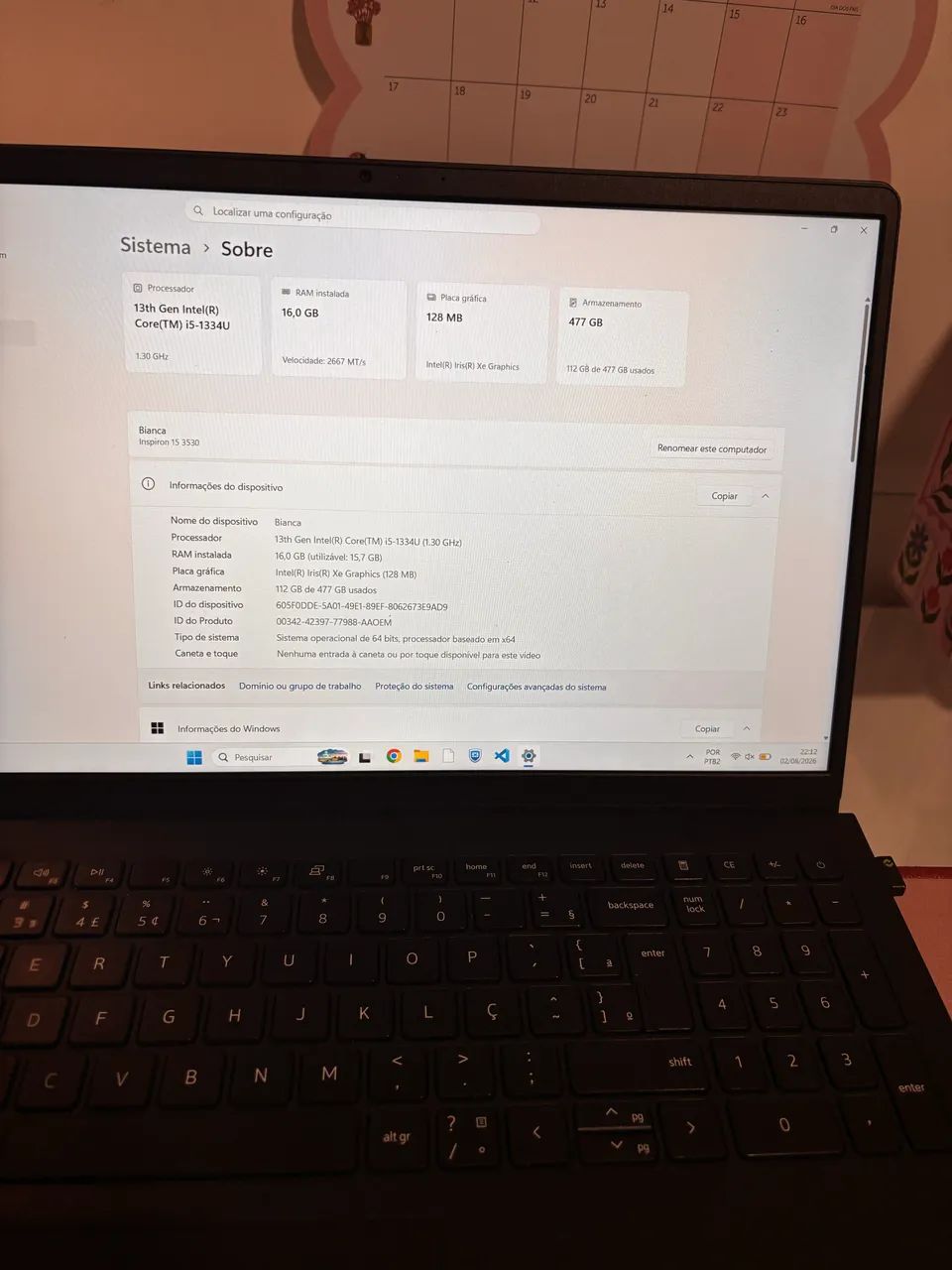 Notebook Dell - Novo  - Foto 3
