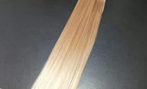 Lace Wig Topo de Cabeça Loiro Médio Liso 55cm