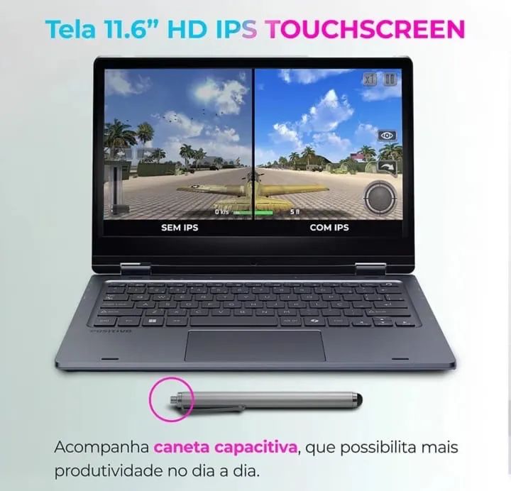 Notebook e Tablet Positivo SEMI NOVO, CAIXA ABERTO, EM ÓTIMO ESTADO 