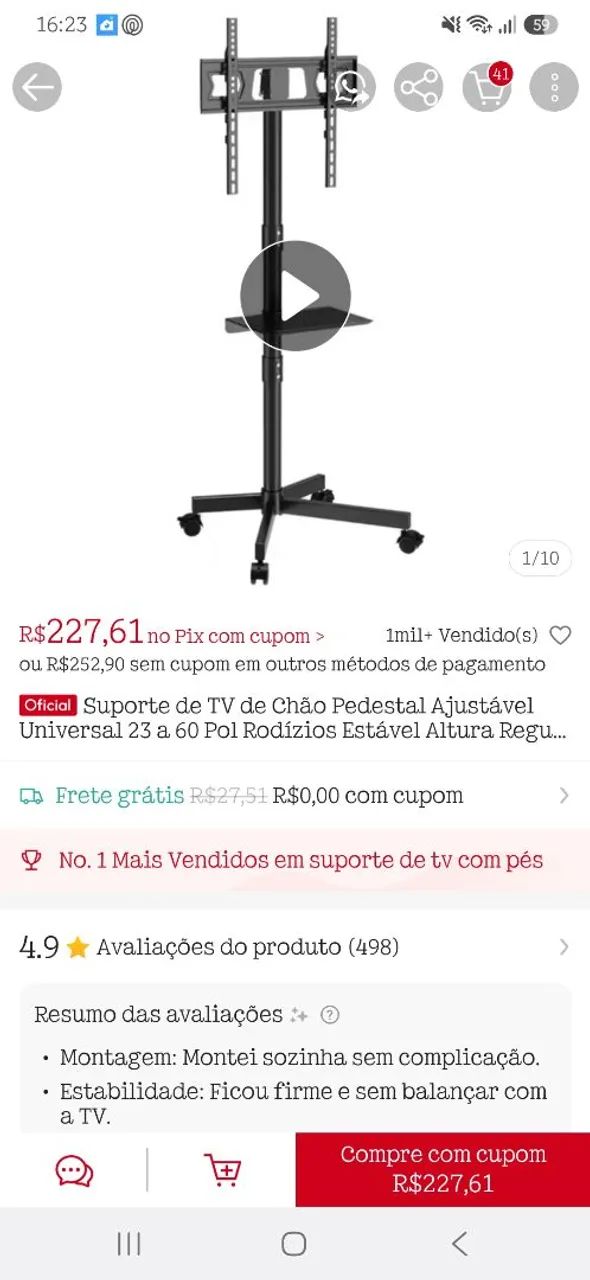 Suporte movel para TV ate 75polegadas - Foto 2