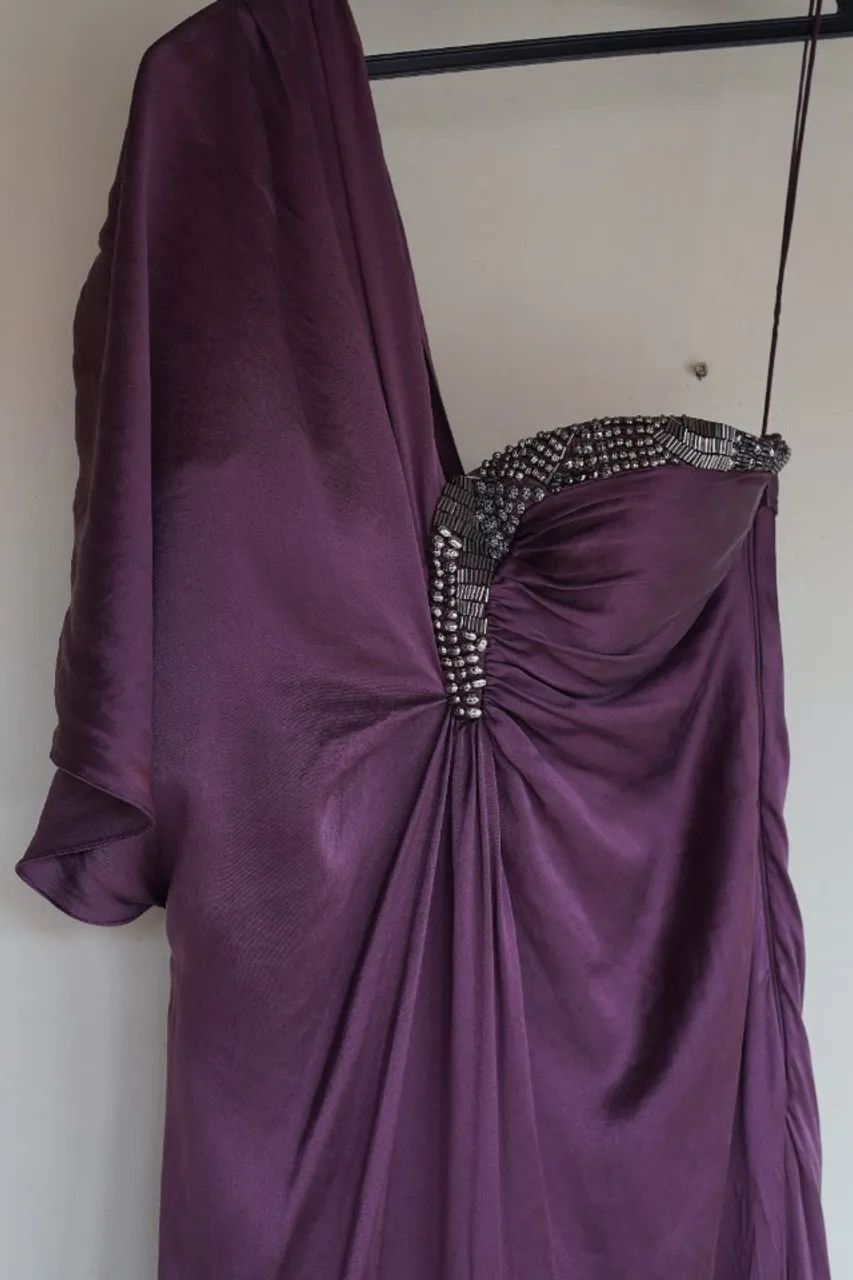 vestido longo de festa carlos miele 100% seda - Foto 4