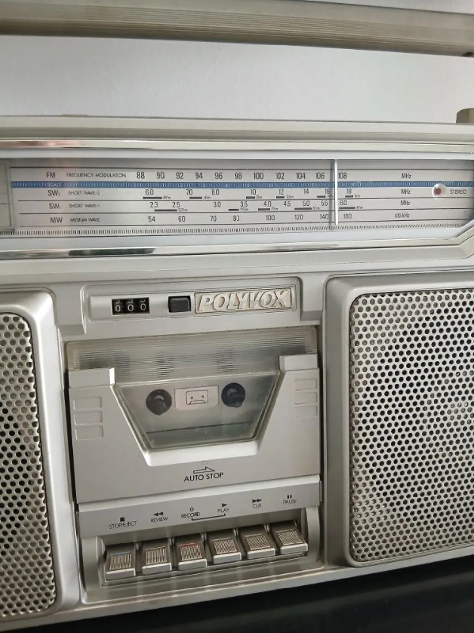 Rádio boombox vintage da marca Polyvox - Foto 3