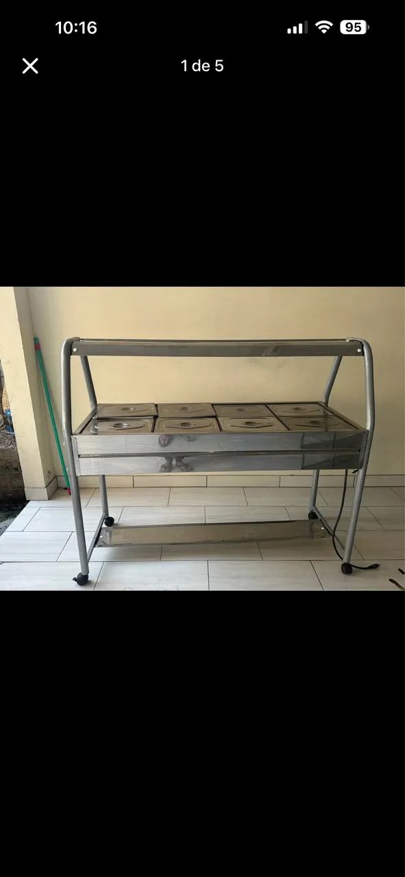 Equipamentos comerciais em inox ? Buffet 8 cubas + Vitrine - Foto 4