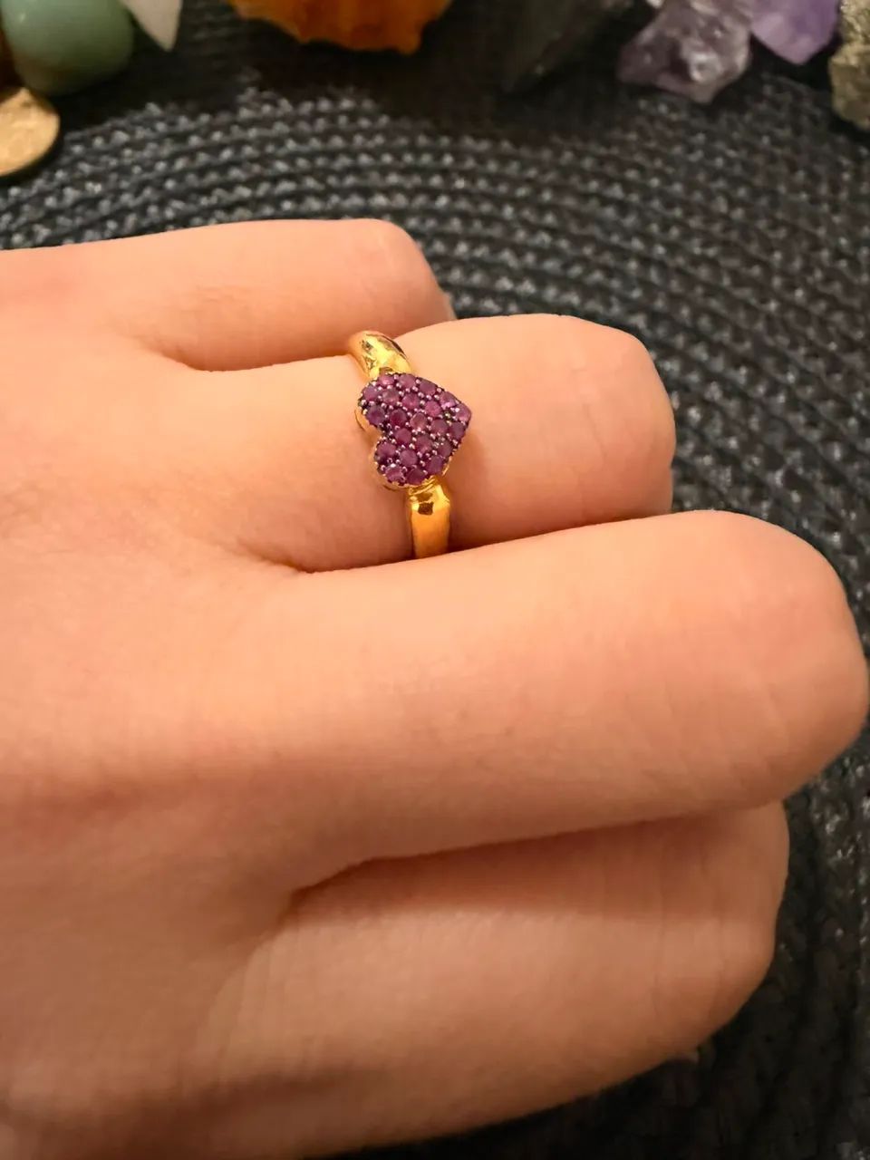 Anel ouro 18k com rubis
