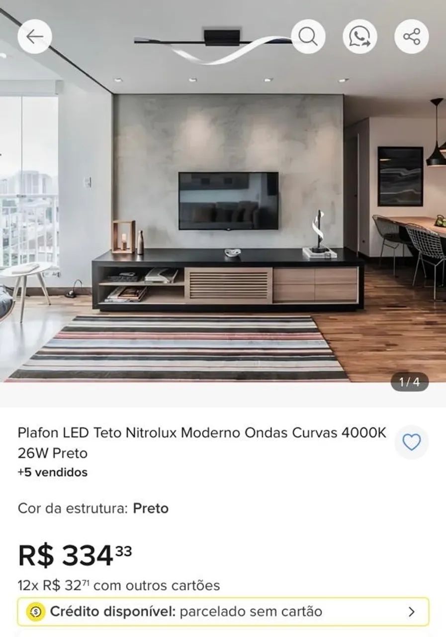 Lustre luminária design moderno em LED