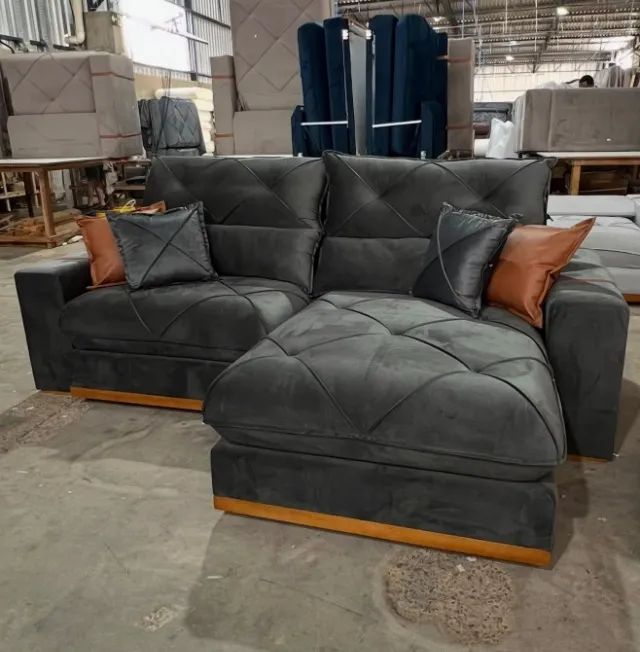 SOFÁ GRAN BELLO 2,30M - VELUDO Premium  MOLAS ENSACADAS - Foto 5