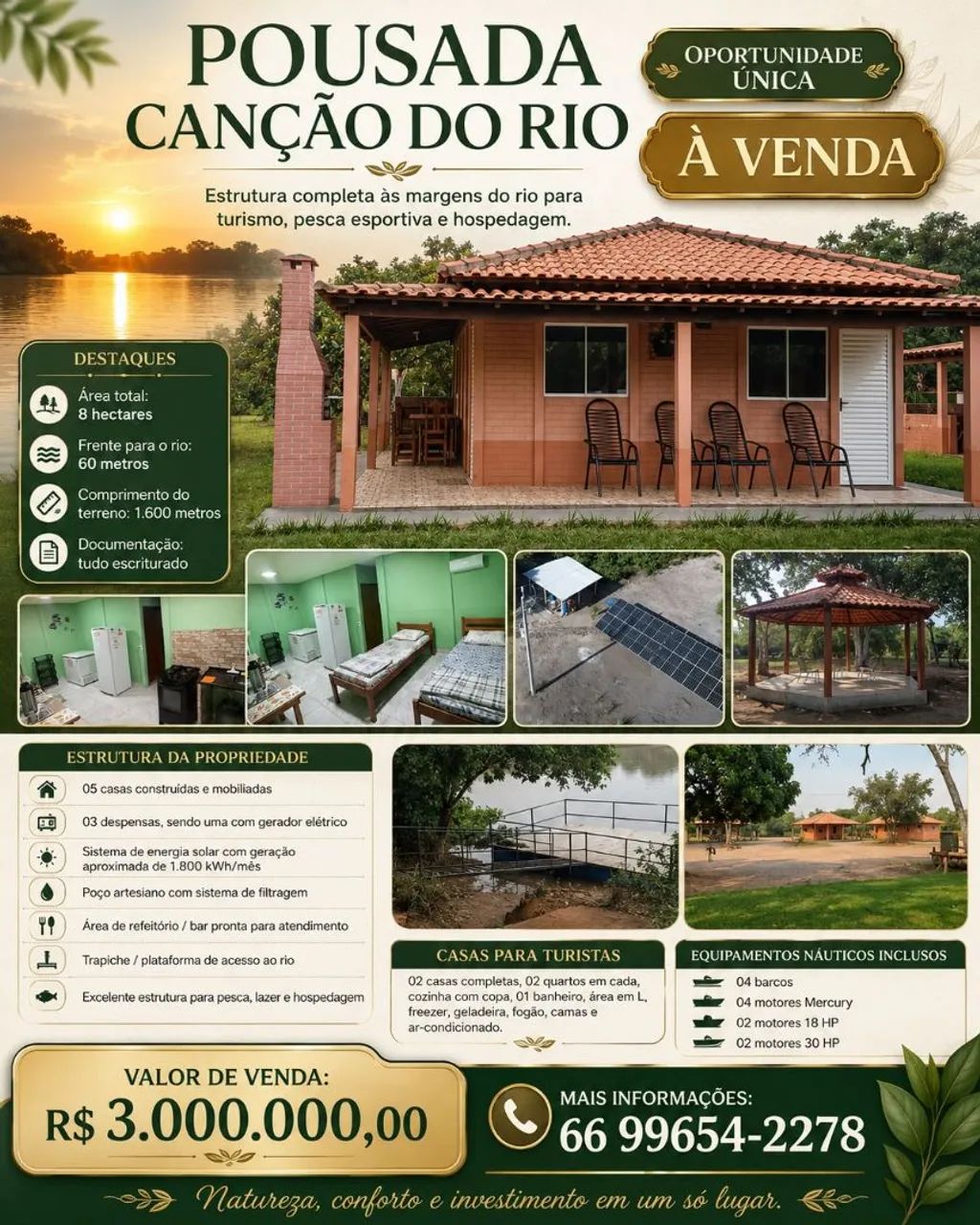 Pousada a Venda No Rio Piquiri 