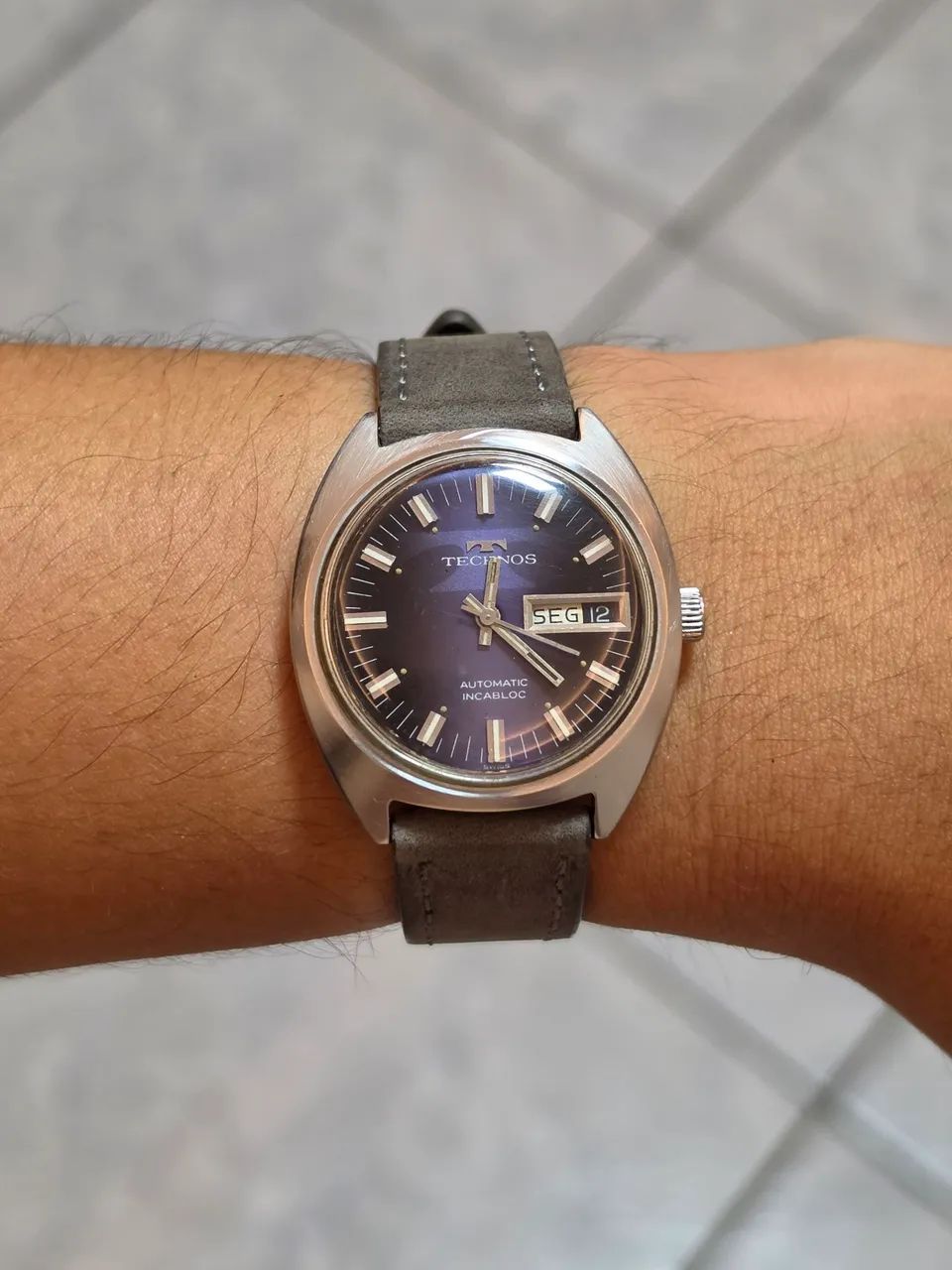 Relógio Technos Suíço Automático Incabloc Vintage