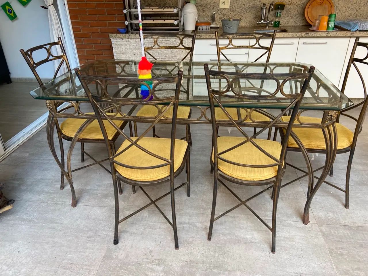 MESA DE JANTAR DE FERRO 6 LUGARES - Foto 5