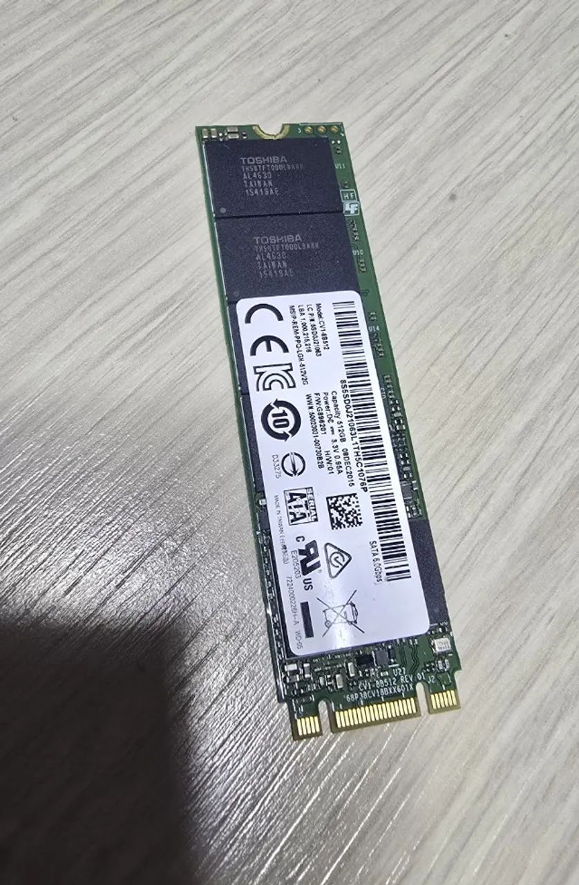 Nvme MSata 512GB Liteon 100% Saudável