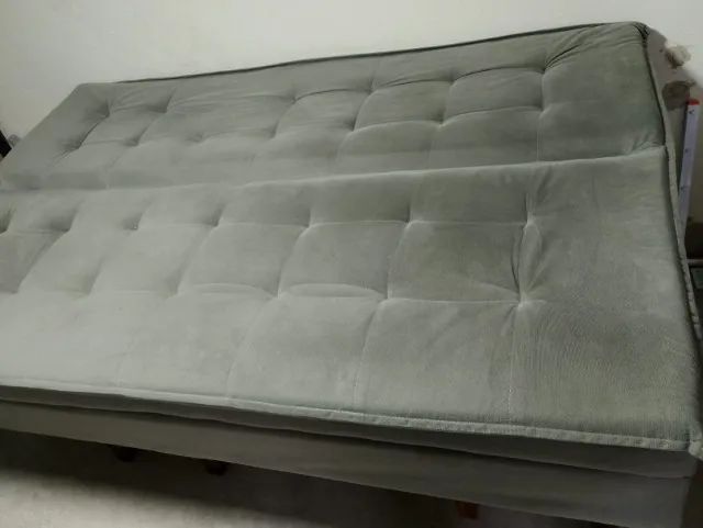 Sofá-Cama Retrátil e Reclinável para Quarto e Sala Cinza CINZA - Foto 3