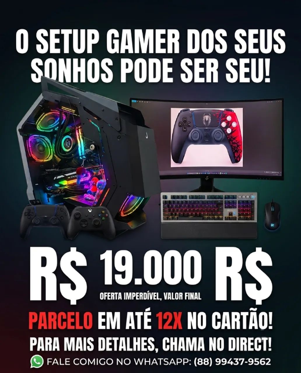 Setup Gamer Completo - Perfeito para Jogos Pesados e Edição