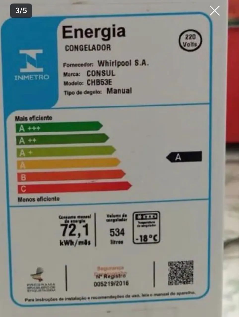 Freezer cônsul 534l  - Foto 3