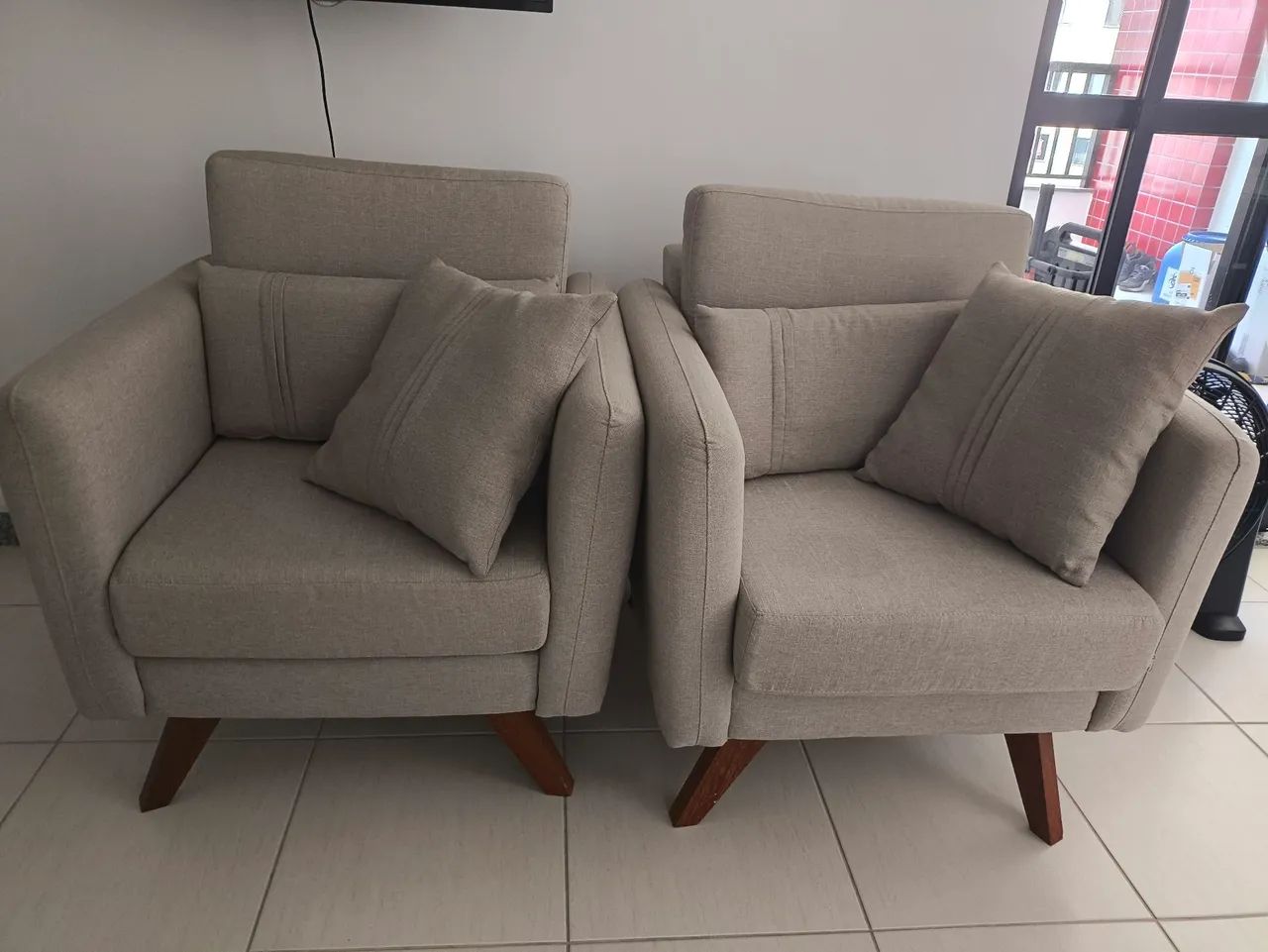 Poltronas de linho