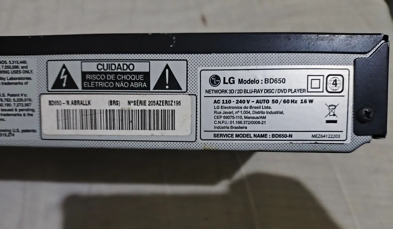 Reprodutor/Player Blu-ray 3D LG BD650 - Foto 4