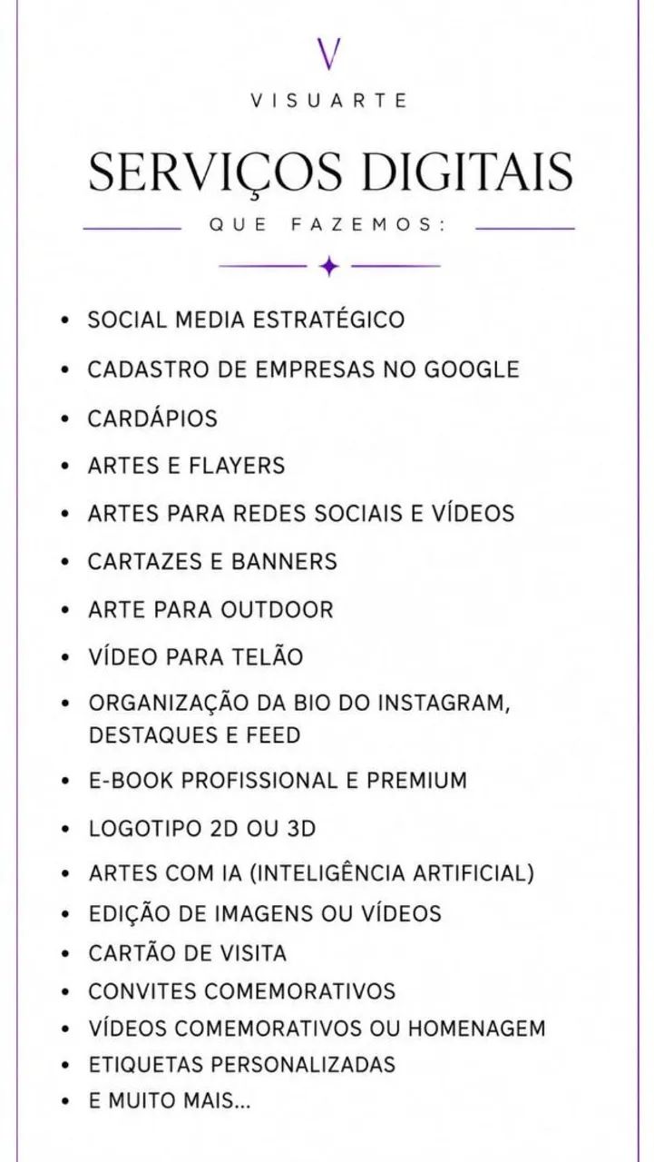 Serviços de edição e marketing digital