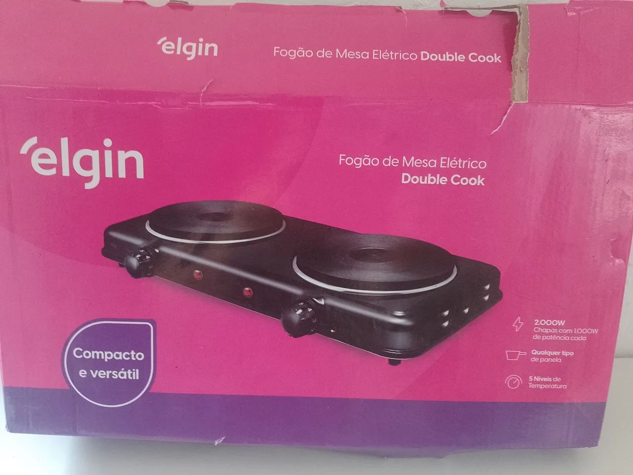 Fogão de mesa elétrico Double Cook Elgin