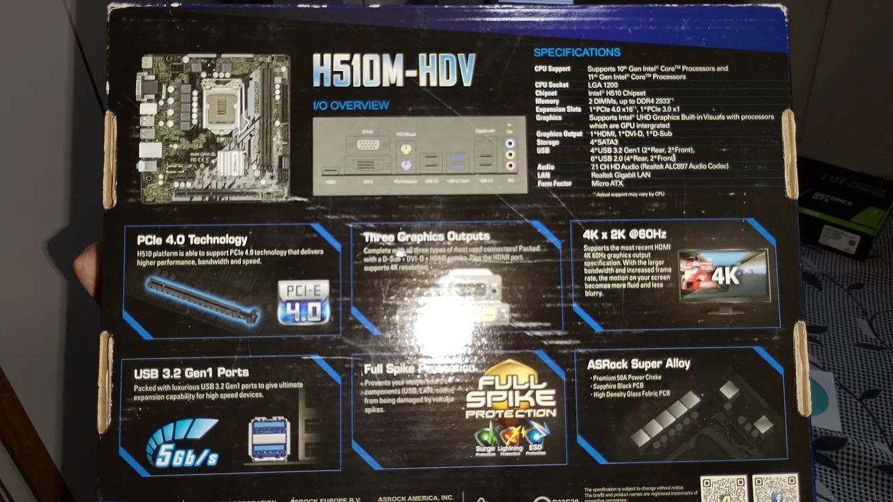 Processador 10100f intel + placa mãe asrock h510 - Foto 5