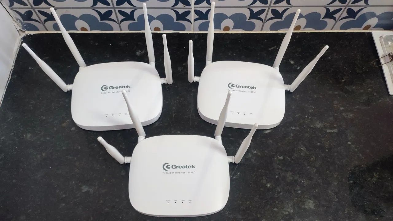 3 Roteadores Greatek GWR-1200AC + Fontes 